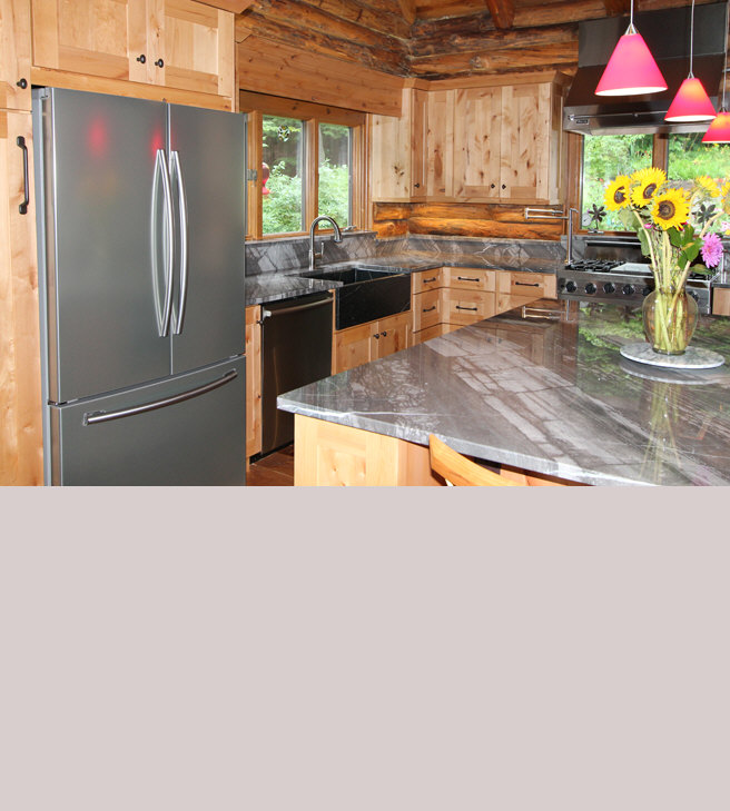 Log Home Kitchen Rindge NH